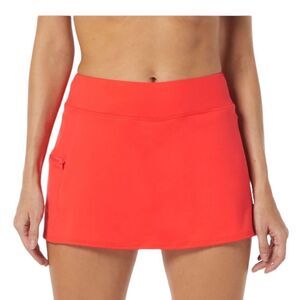 Beach House Emma Pull On Swim Skort - Beach Solids Red Sunset Size 18W
